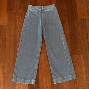 M.i.h Railroad Engineer Striped Wide Leg Jeans size Small